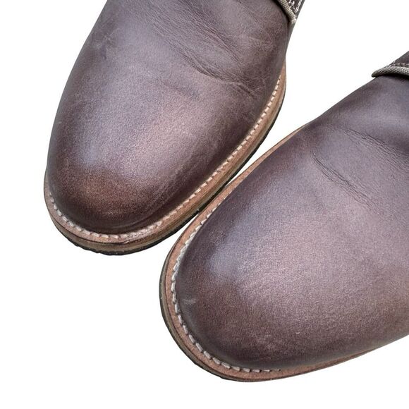 Johnston & Murphy Howell Plain Toe Brown Leather Derby Shoes Mens 11 M Preppy main image 4